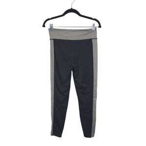 Cloudchaser Side Stripe Athletic Leggings in Black and Heather Gray - Size Large